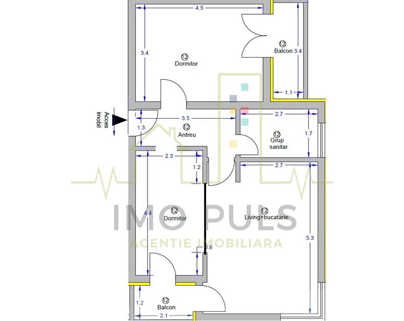 Timisoara Finisat modern. 2 Balcoane. Compartimentat in 3 camere.